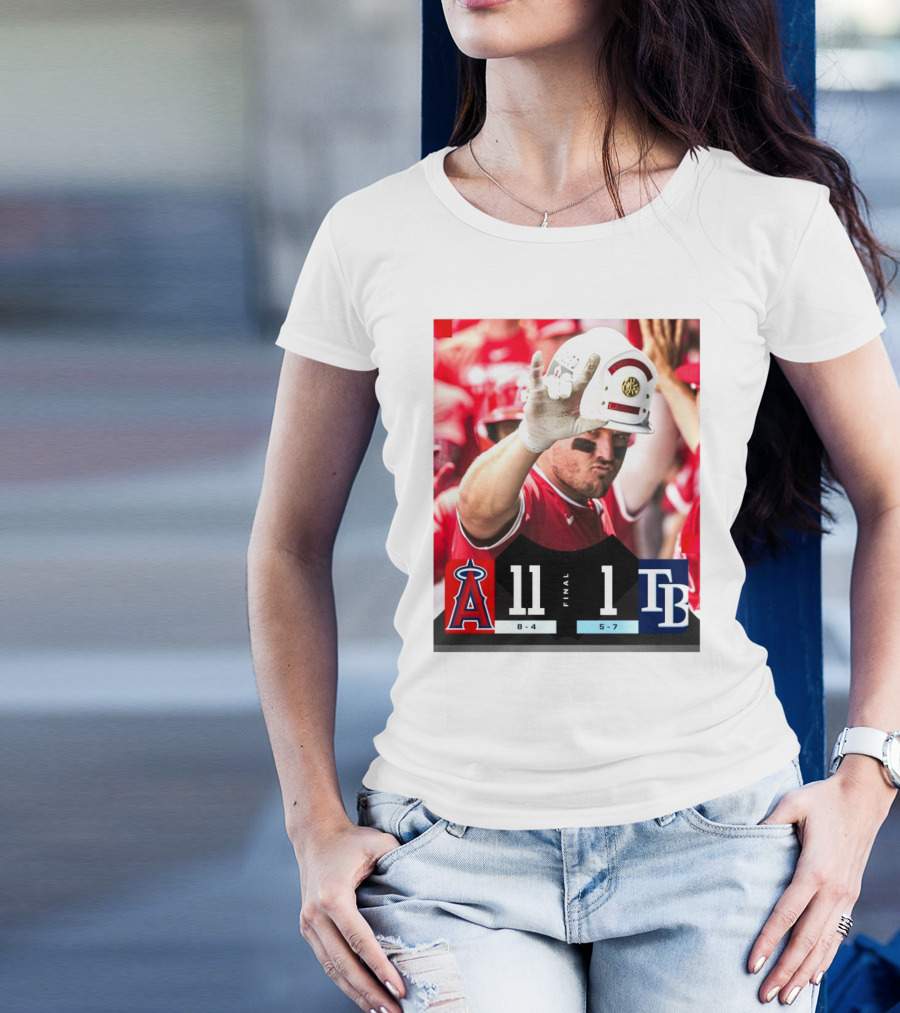 Los Angeles Angels 11-1 Victory Over Tampa Bay Rays Mike Trout Highlights T-Shirt