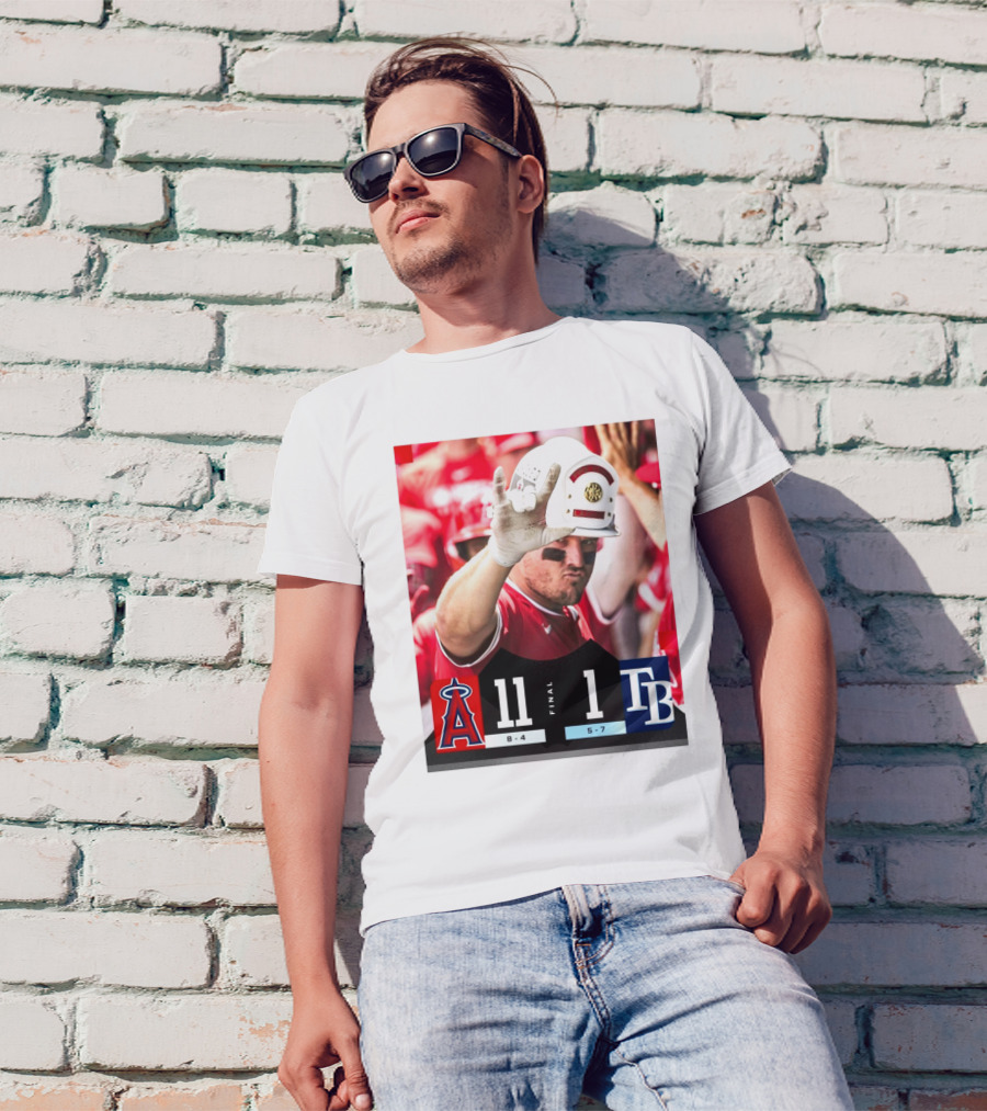Los Angeles Angels 11-1 Victory Over Tampa Bay Rays Mike Trout Highlights T-Shirt