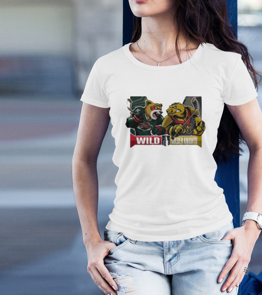 Minnesota Wild Versus Vegas Golden Knights 2025 Western Conference Quarter Finals T-Shirt