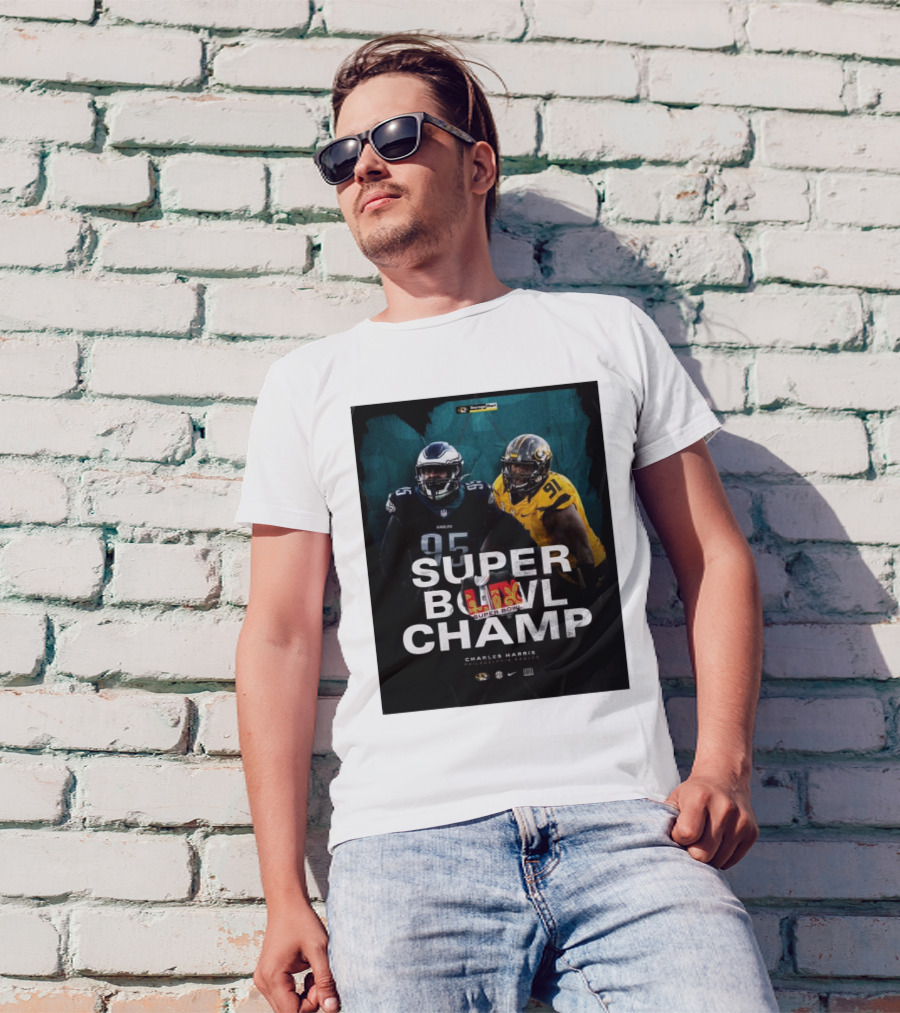 Charles Harris Missouri Football Philadelphia Eagles Super Bowl Champ T-Shirt