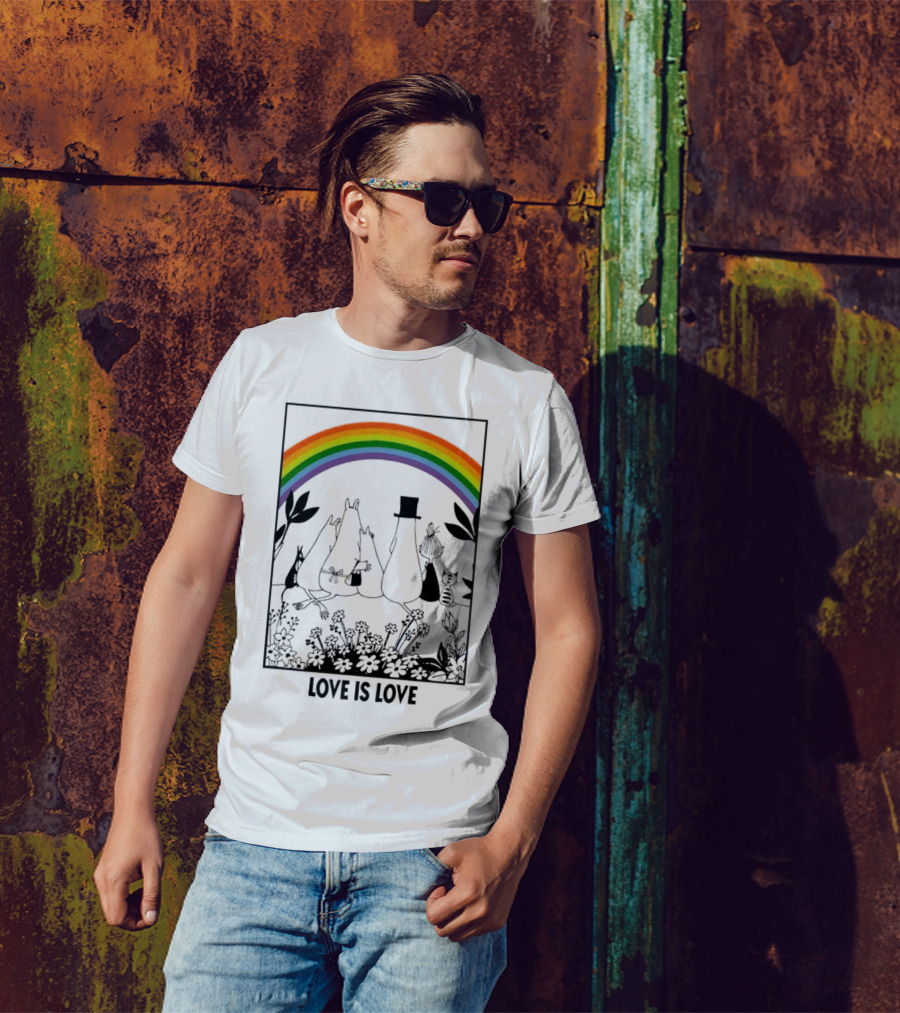 Moomin Rainbow Pride Love Is Love T-Shirt