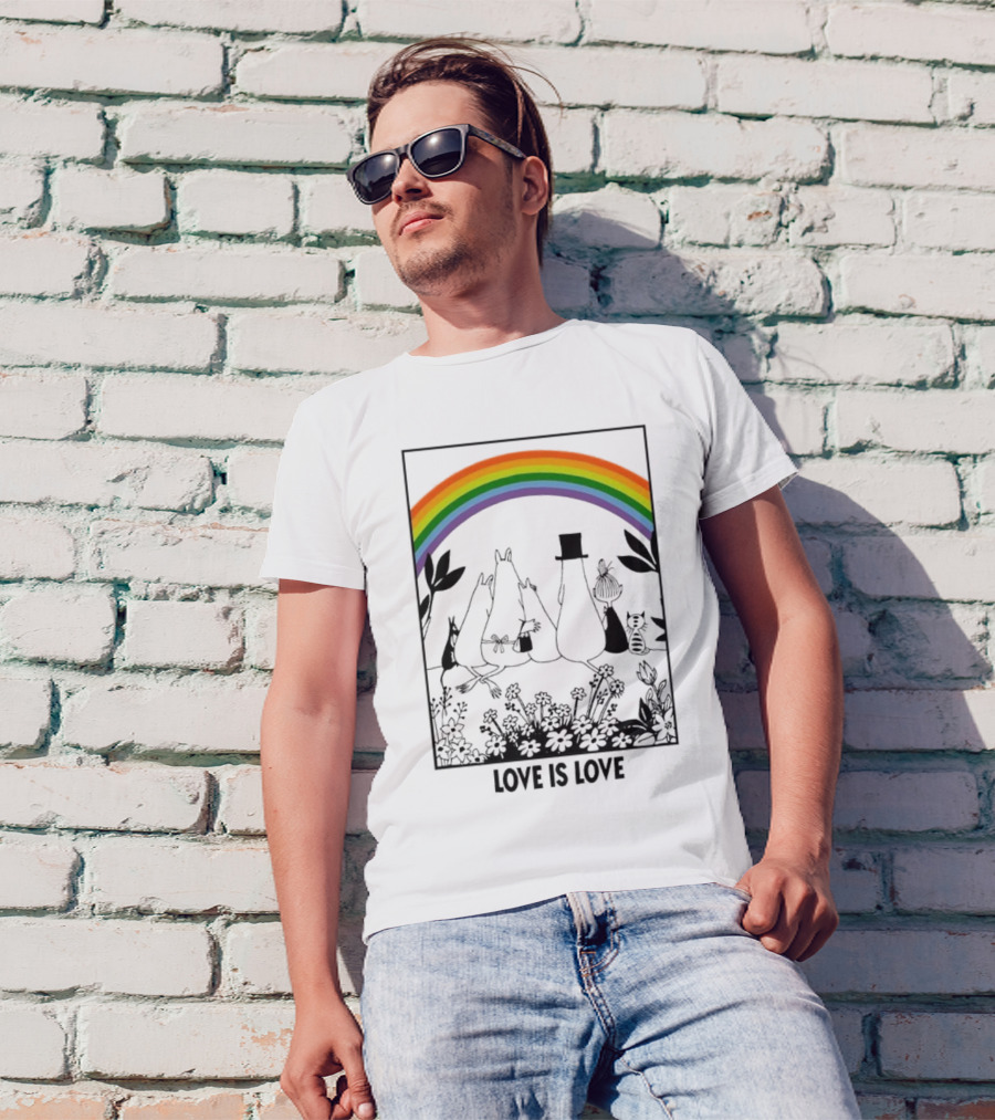 Moomin Rainbow Pride Love Is Love T-Shirt