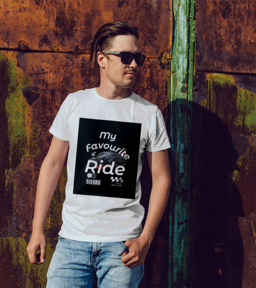 My Favourite Ride World Racing 2025 Racing Car Back View T-Shirt