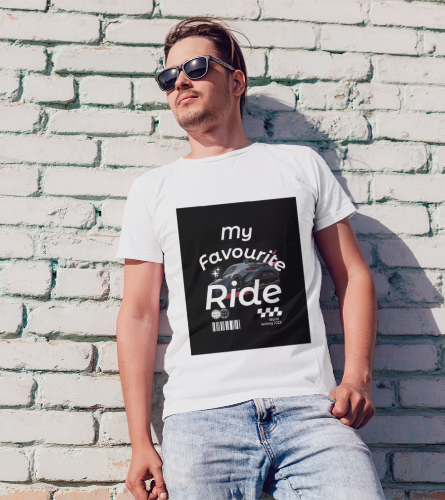 My Favourite Ride World Racing 2025 Racing Car Back View T-Shirt