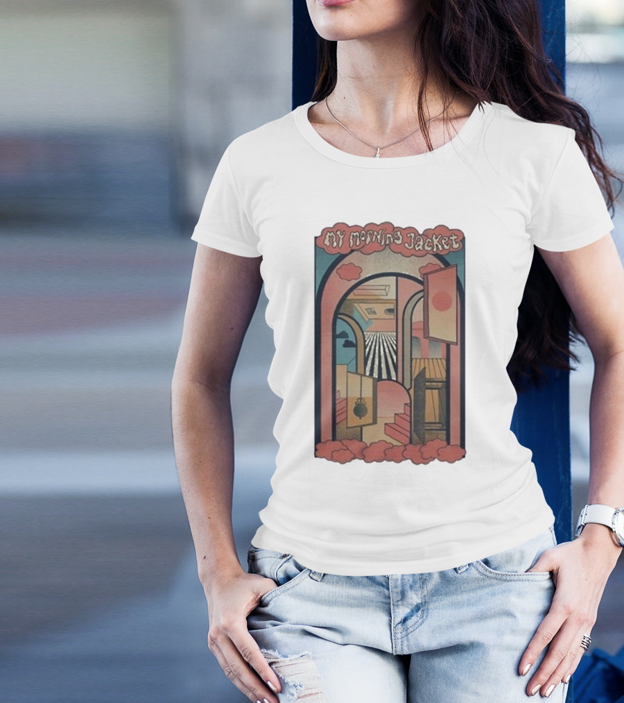 My Morning Jacket Surreal Archway And Stairs Retro Album Art T-Shirt