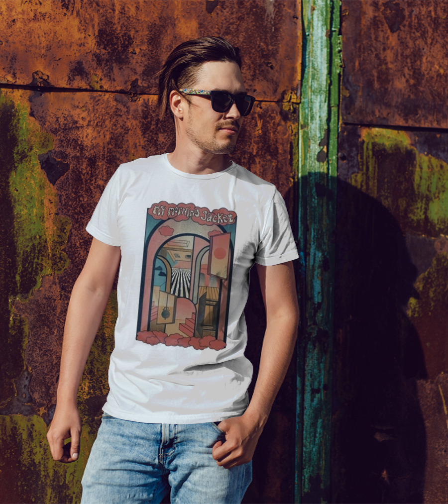 My Morning Jacket Surreal Archway And Stairs Retro Album Art T-Shirt