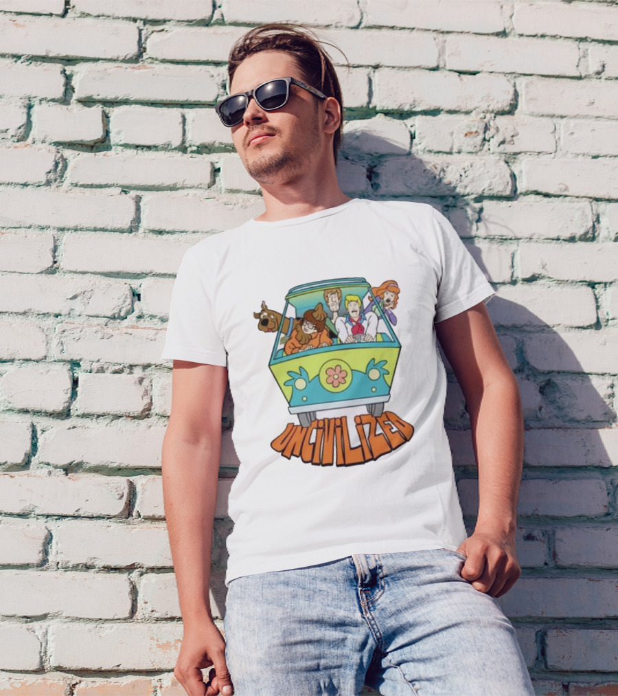 Mystery Machine Scooby-Doo Uncivilized Driving Adventure T-Shirt