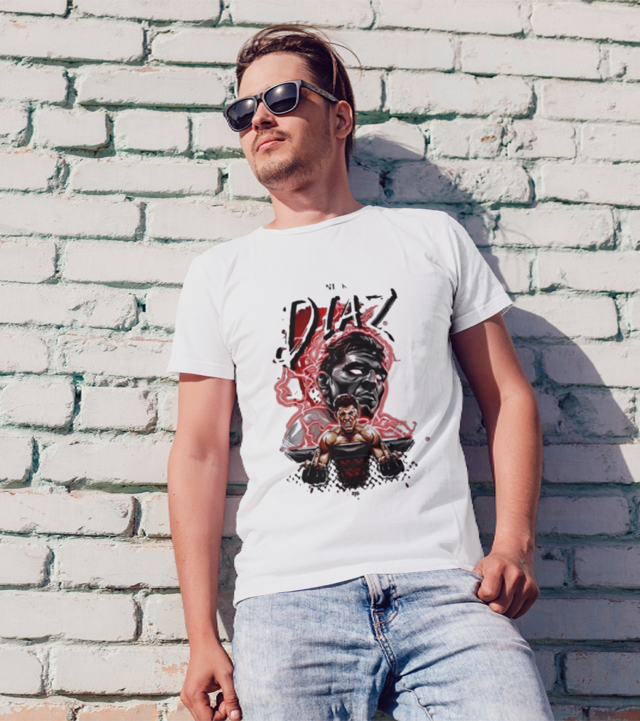 Nate Nick Diaz Electric Aura Fight Scene T-Shirt