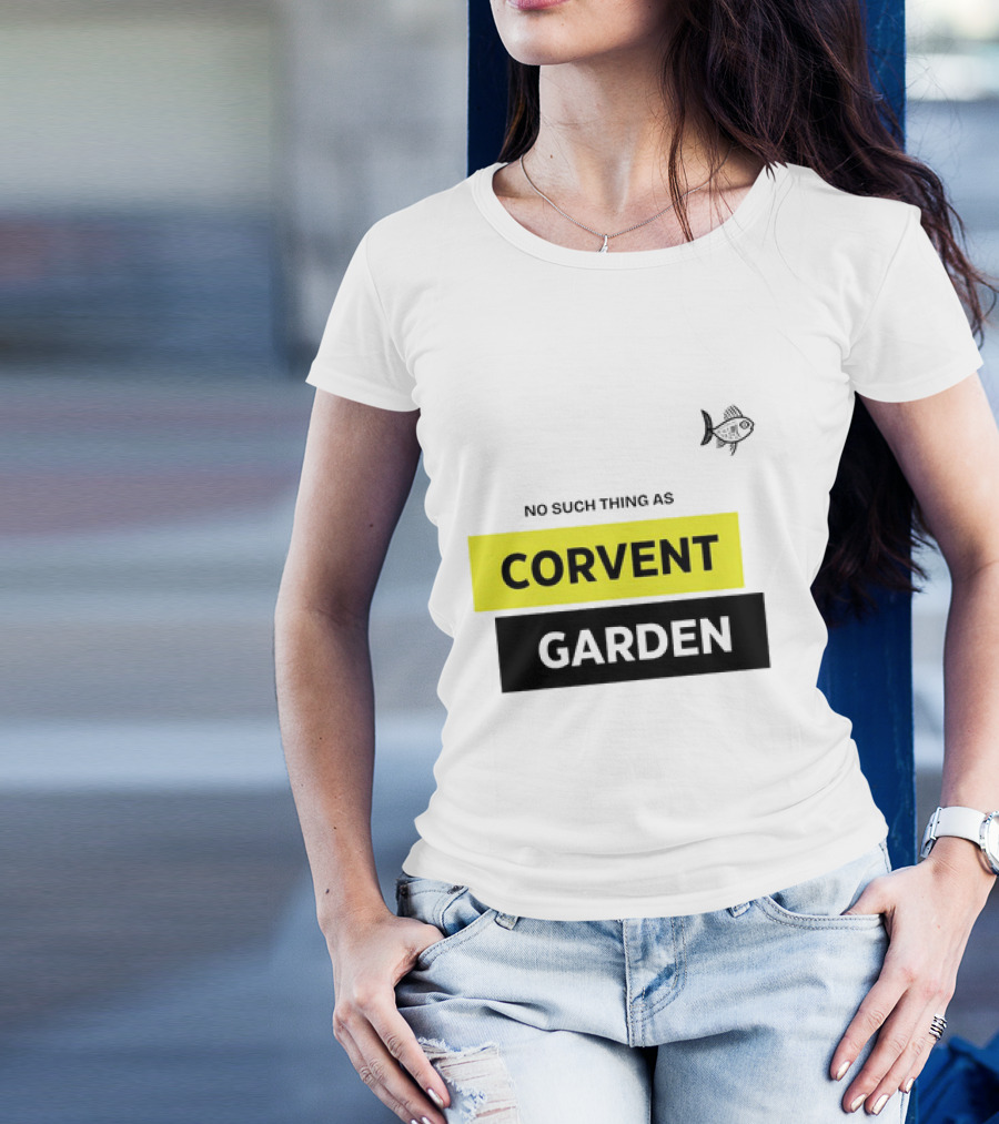 No Such Thing As Corvent Garden With Yellow And Black Text Blocks T-Shirt