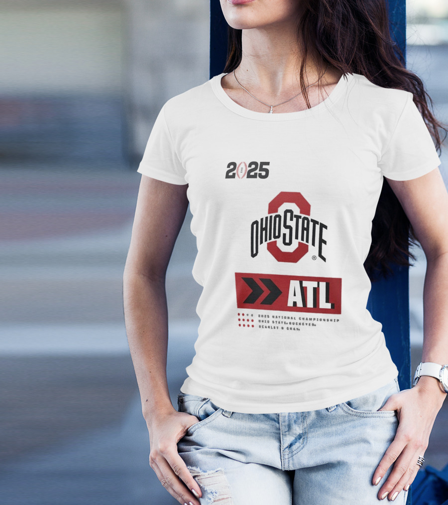 2025 Ohio State Buckeyes ATL College Football Playoff National Championship T-Shirt