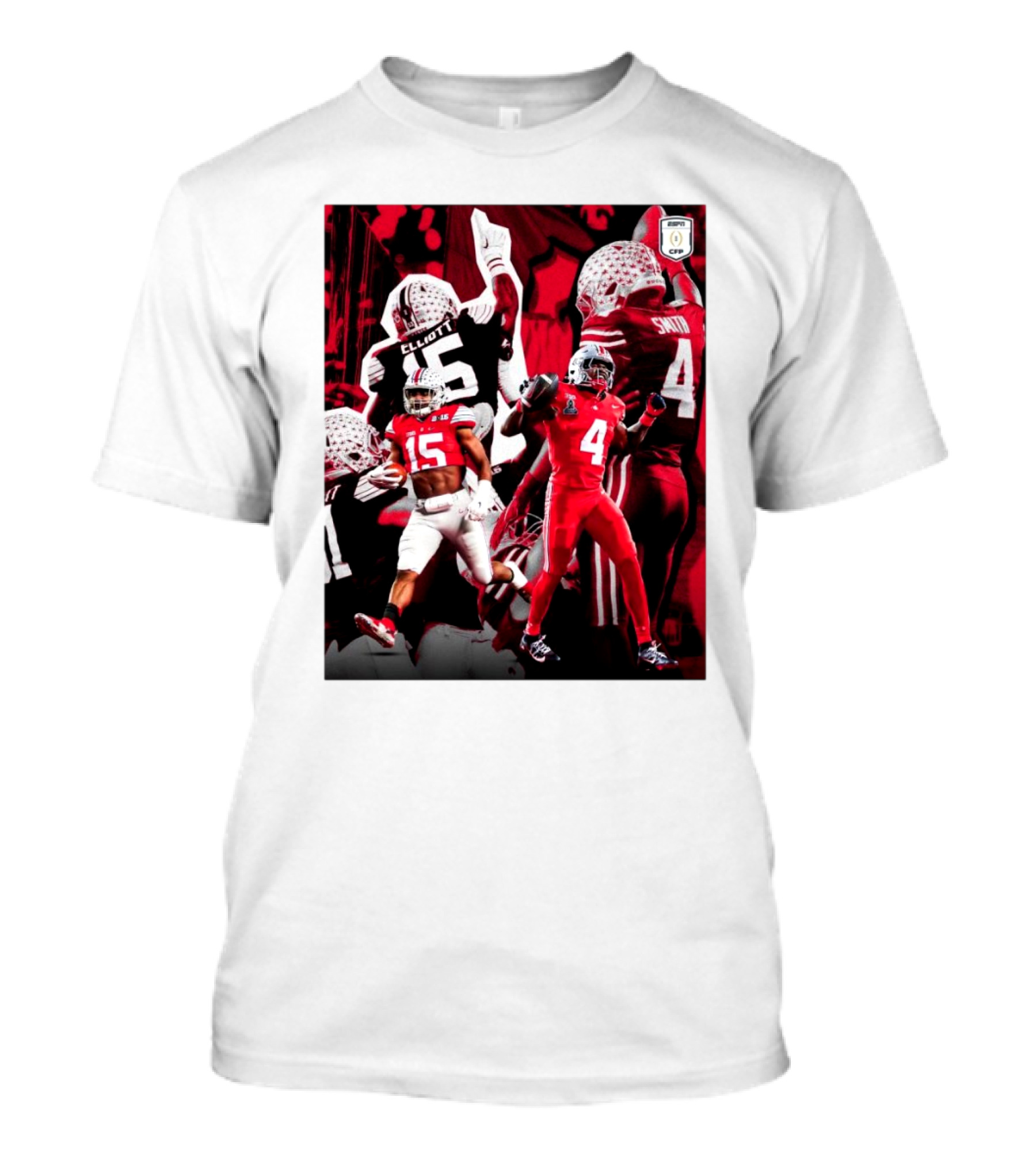 Ezekiel Elliott Jeremiah Smith 2024 CFP Ohio State Buckeye Champions T-Shirt