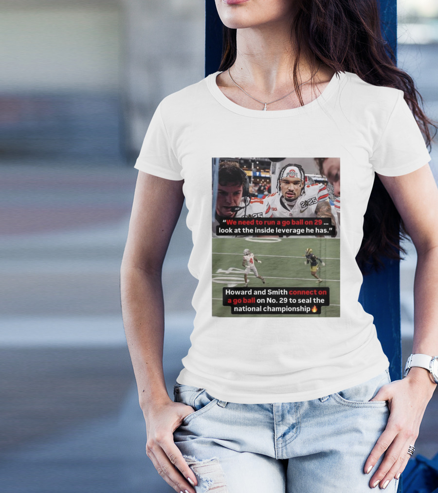 Ohio State Football Emeka Egbuka Strategy Howard And Smith Connect On Go Ball 29 National Championship T-Shirt