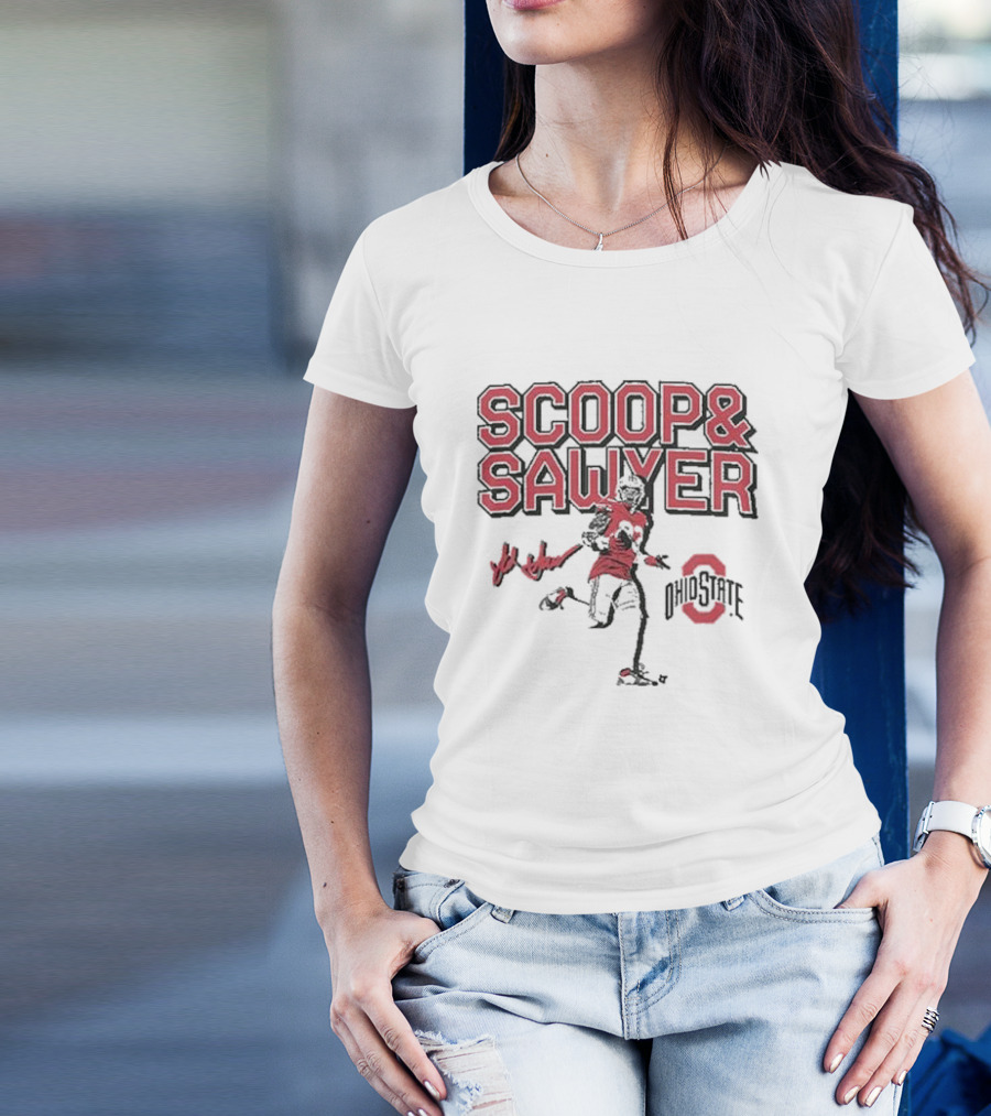 Ohio State Jack Sawyer Scoop And Sawyer Buckeyes Football T-Shirt