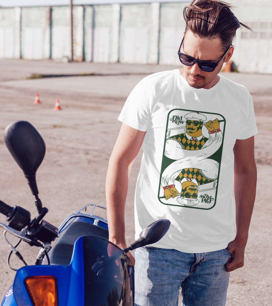 Old Row Golf Playing Card Ace Pipe Pattern T-Shirt