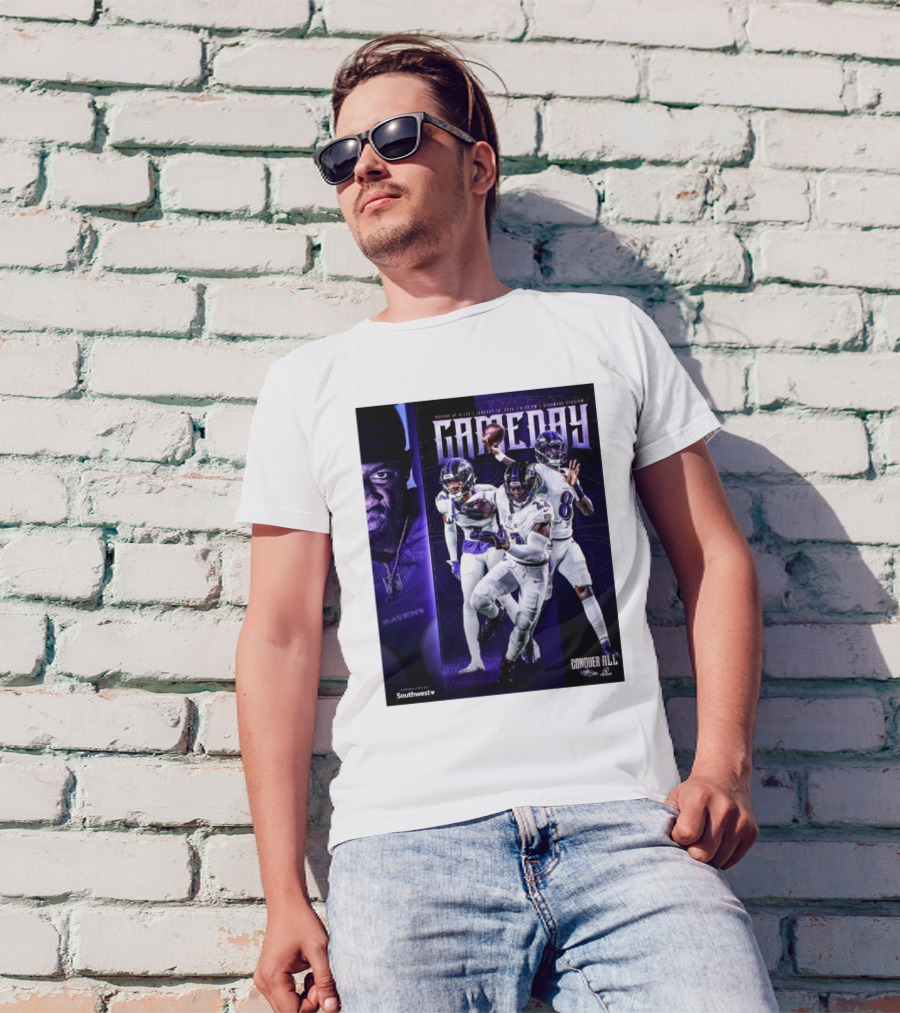 Ravens At Bills January 19 2025 Highmark Stadium Gameday Conquer All NFL Playoffs T-Shirt