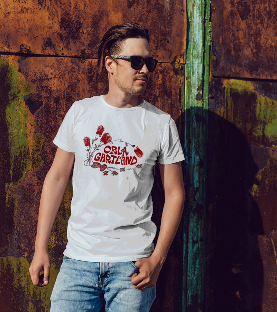 Orla Gartland Red Flower Faces And Text T-Shirt
