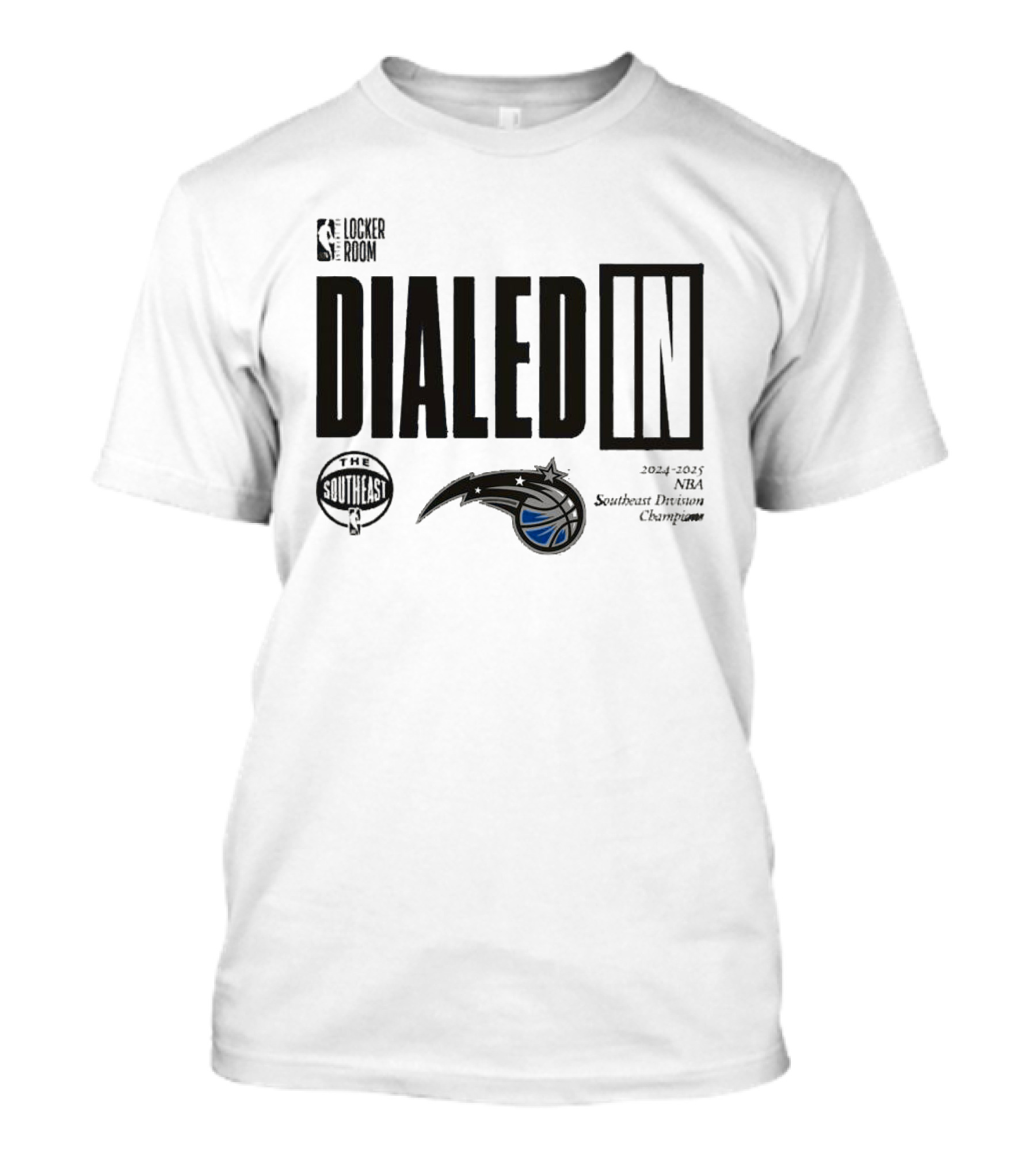 The Locker Room Dialed In 2024-2025 NBA Southeast Division Champions Orlando T-Shirt