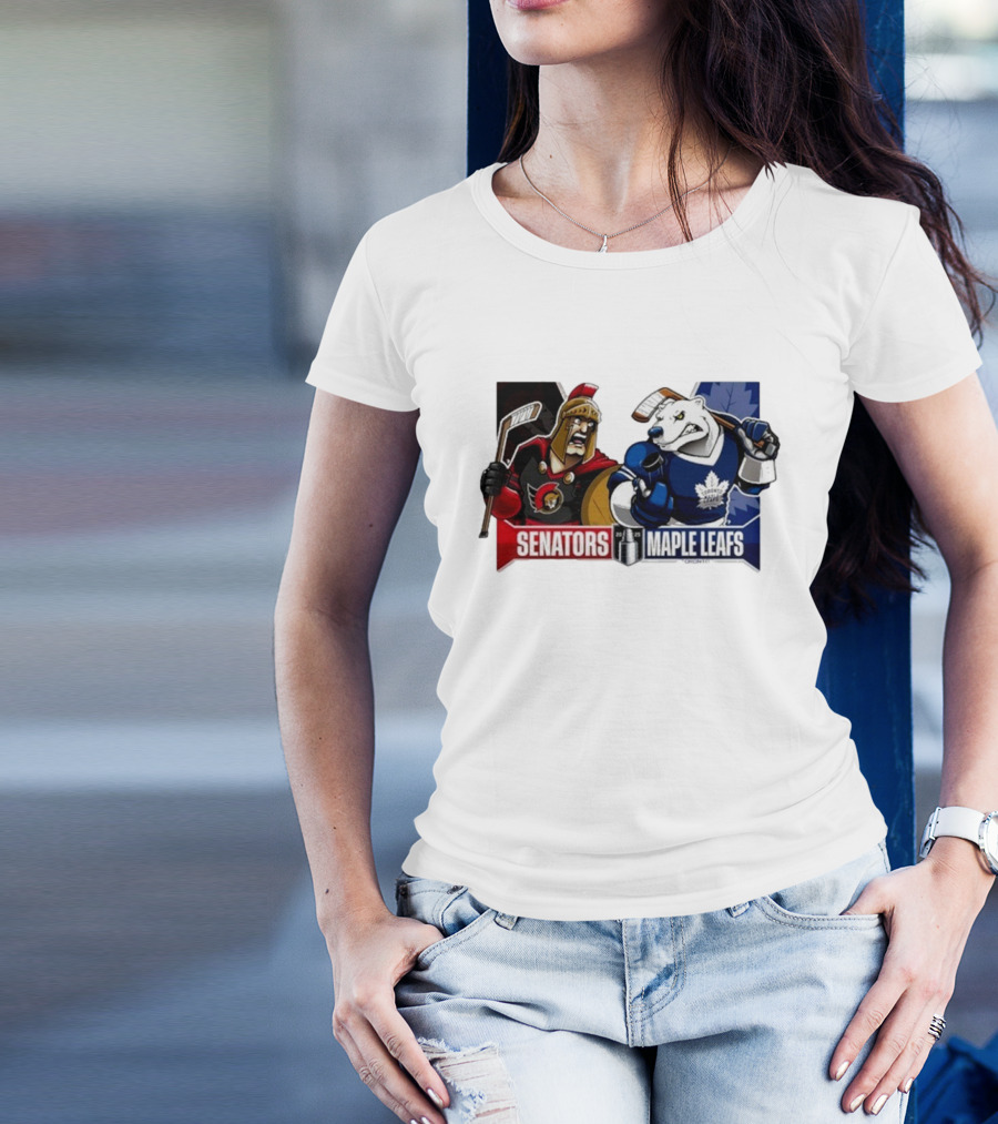 Ottawa Senators Toronto Maple Leafs 2025 Eastern Conference Quarter Finals Hockey Showdown T-Shirt