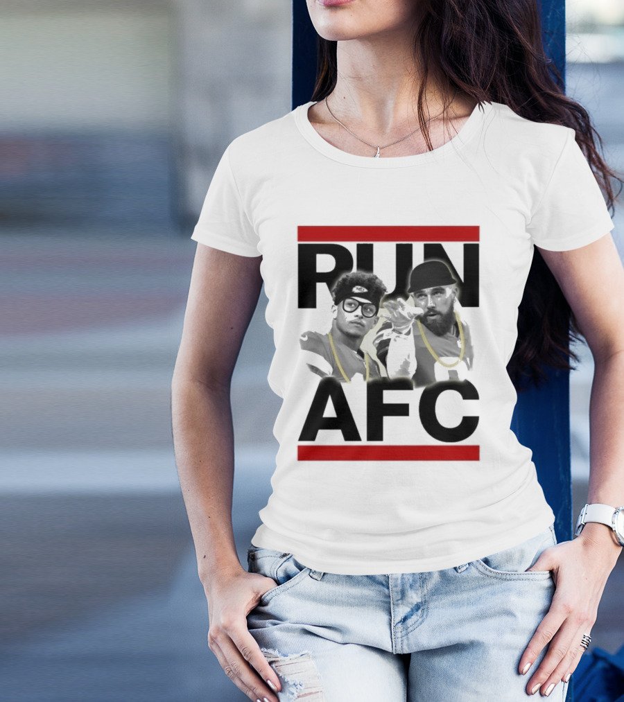 Patrick Mahomes Travis Kelce Run AFC Champions T-Shirt