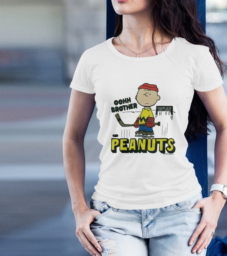 Peanuts Charlie Brown Oohh Brother Hockey Player T-Shirt