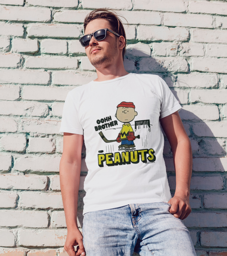 Peanuts Charlie Brown Oohh Brother Hockey Player T-Shirt