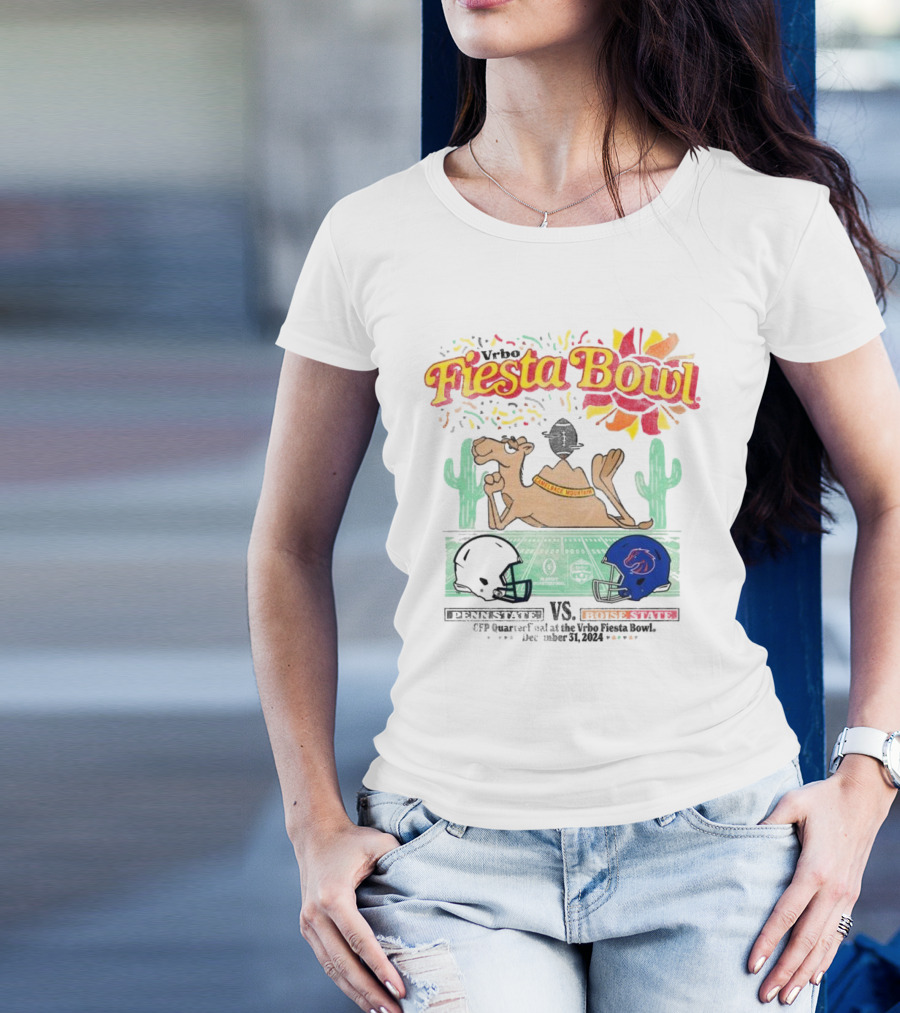 Penn State Vs Boise State 2024 Fiesta Bowl Camelback Clash CFP Vrbo Matchup T-Shirt