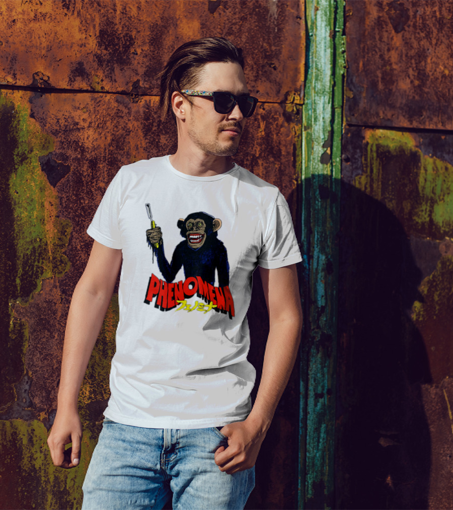 Phenomena フェノミナ Monkey Holding Razor T-Shirt