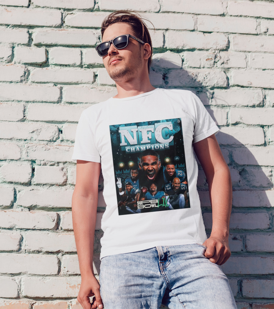 NFC Champions Philadelphia Eagles Super Bowl LIX Victory Celebration T-Shirt