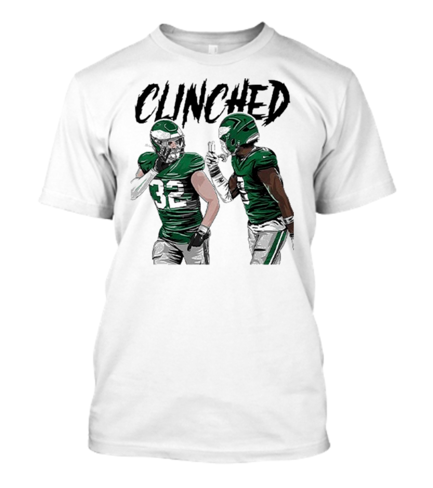 Philadelphia Eagles Clinched Reed Blankenship CJ Gardner-Johnson Football Players Illustration T-Shirt