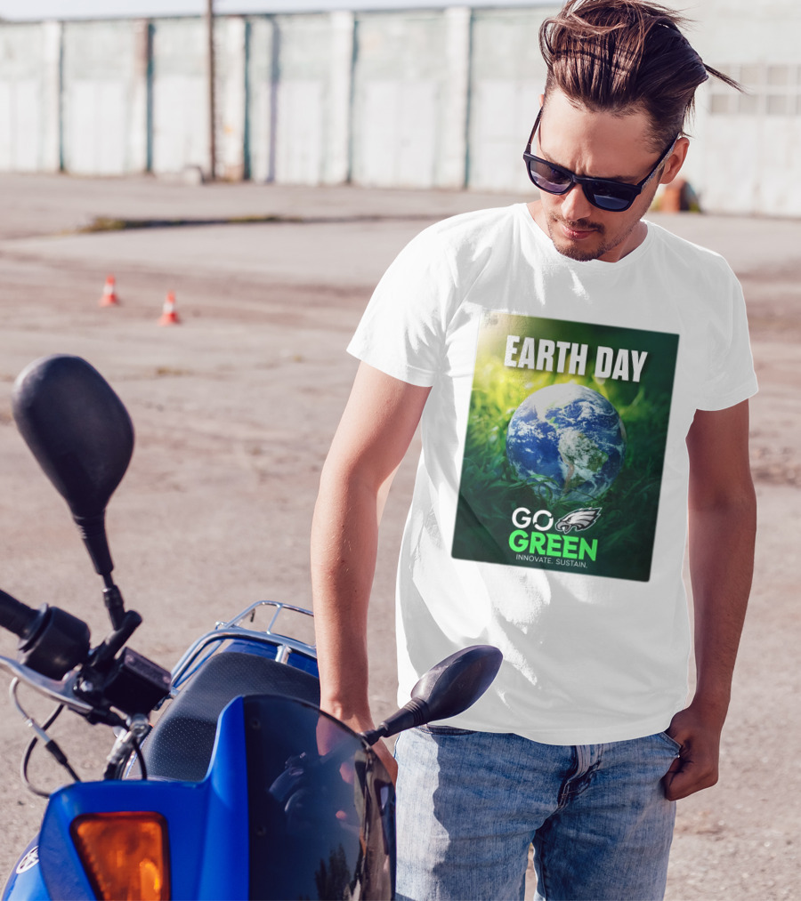 Philadelphia Eagles Earth Day Go Green Innovate Sustain T-Shirt
