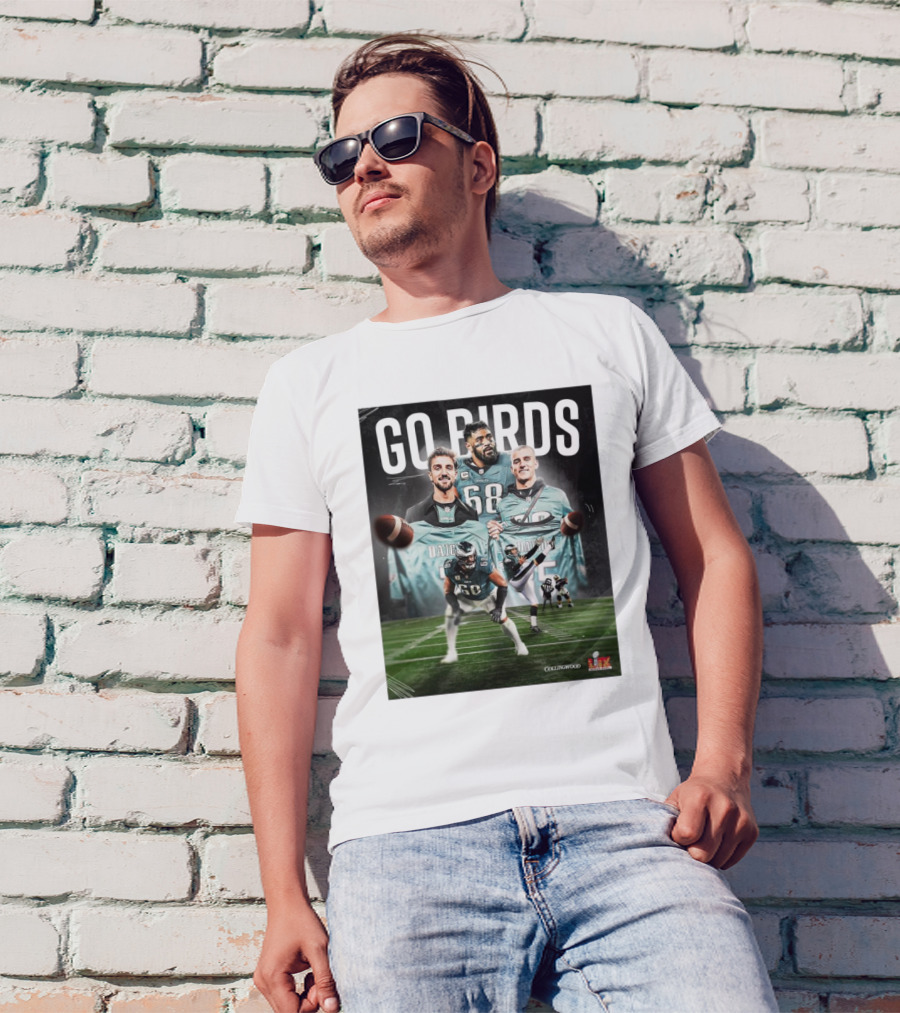 Go Birds Philadelphia Eagles Nick Daicos Josh Daicos L.J Mailata Super Bowl LIX Collingwood T-Shirt