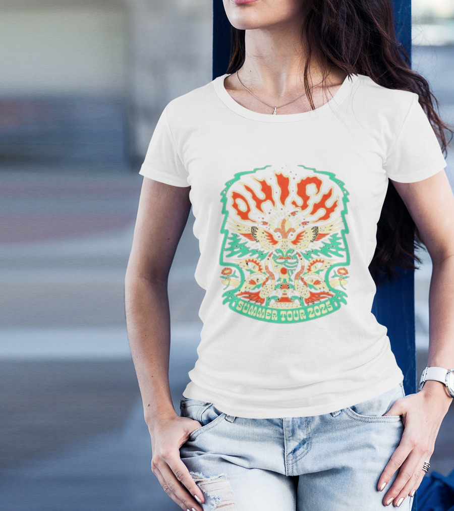 Phish Summer Tour 2025 Psychedelic Bird Artwork T-Shirt