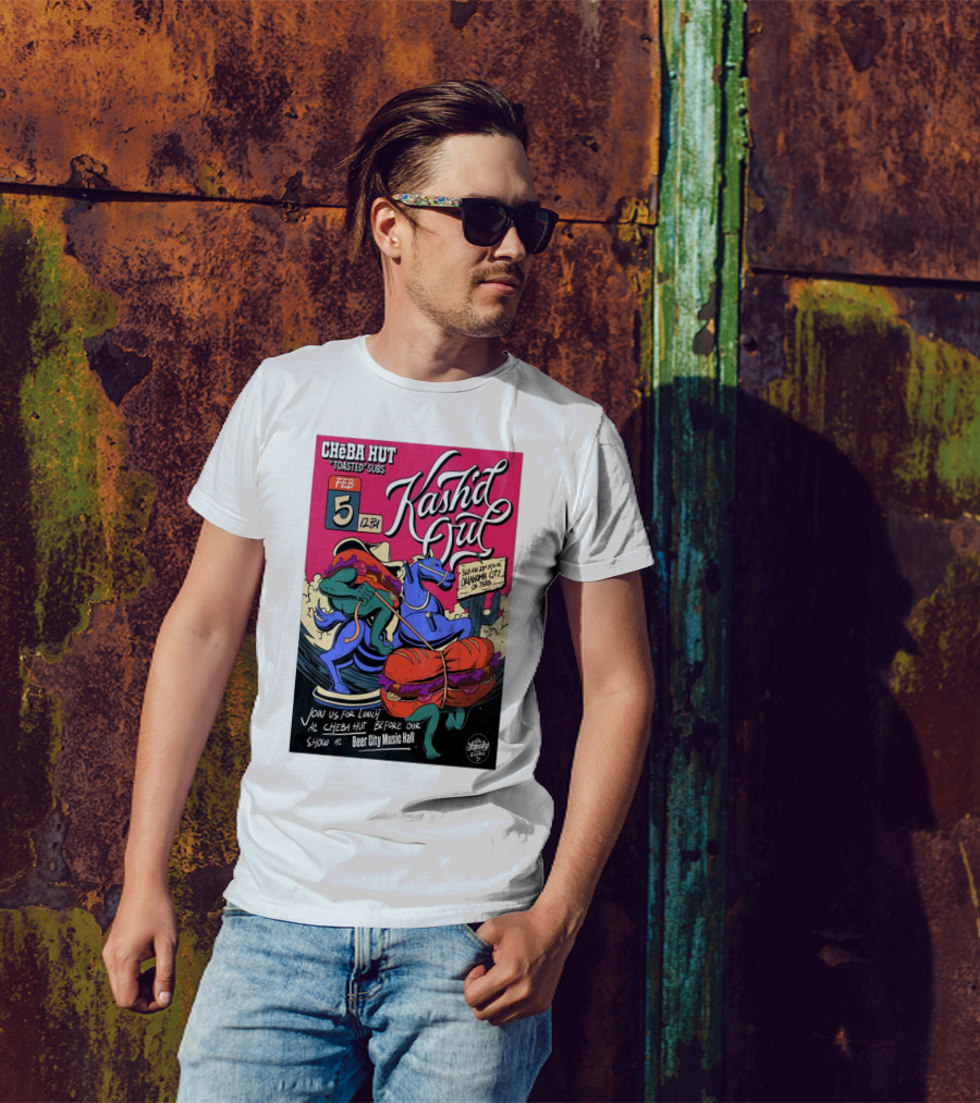 Cheba Hut Toasted Subs February 5 12PM Kash'd Out Oklahoma City Lunch Event At Beer City Music Hall T-Shirt