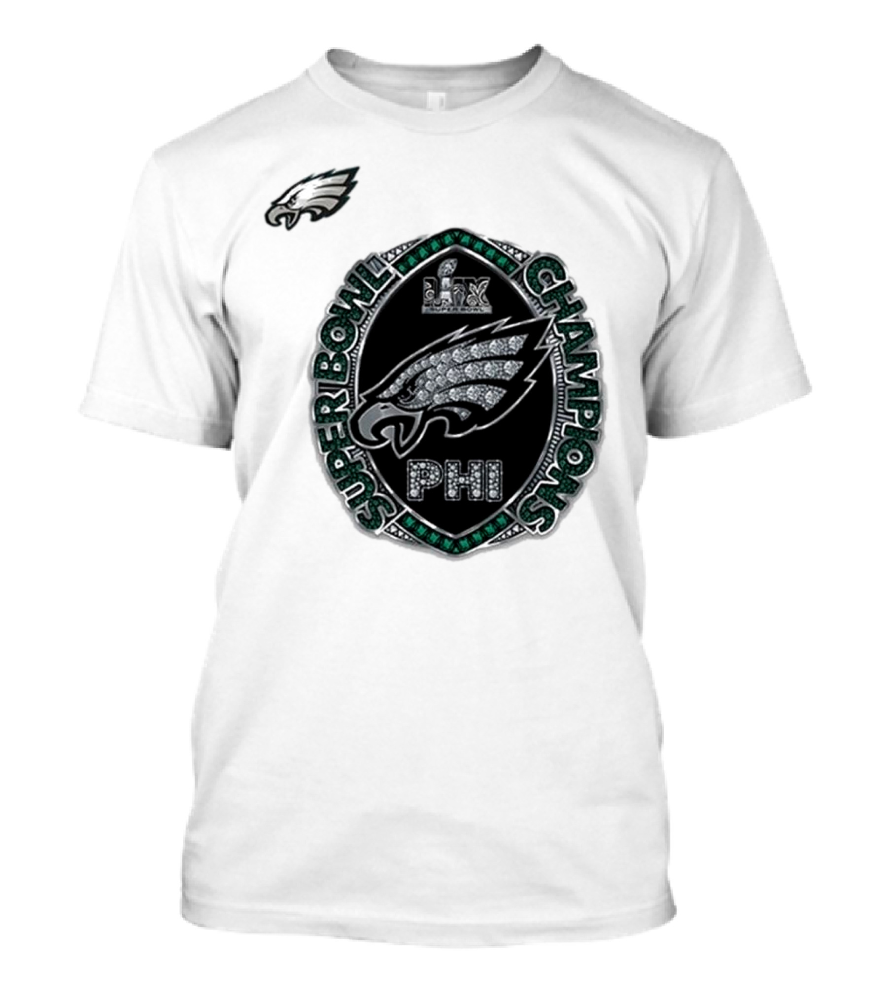 Philadelphia Eagles Super Bowl Champions Multi Champs Ring PHI LIX T-Shirt
