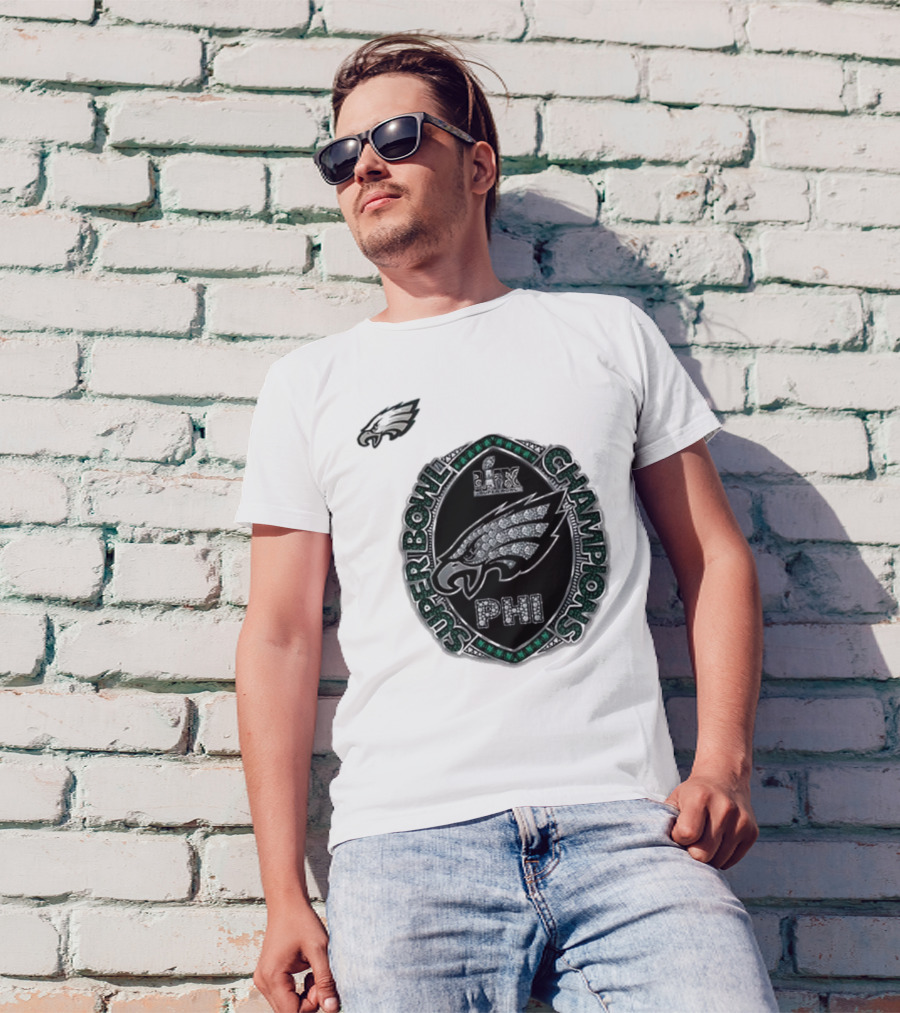 Philadelphia Eagles Super Bowl Champions Multi Champs Ring PHI LIX T-Shirt
