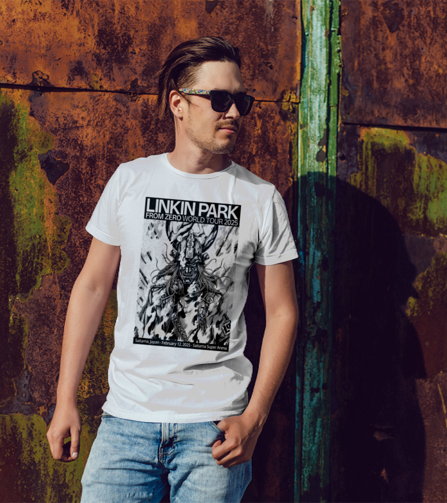 Linkin Park From Zero World Tour 2025 Saitama Japan February 12 Saitama Super Arena Samurai Art T-Shirt