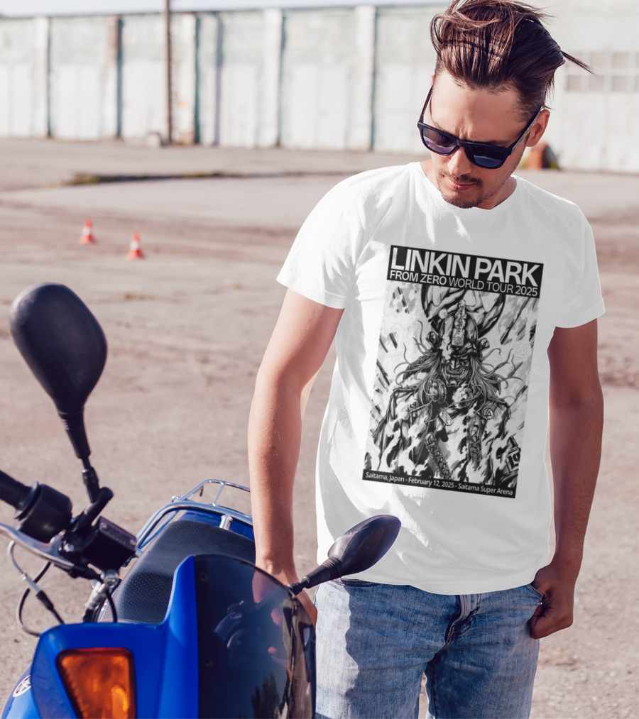 Linkin Park From Zero World Tour 2025 Saitama Japan February 12 Saitama Super Arena Samurai Art T-Shirt