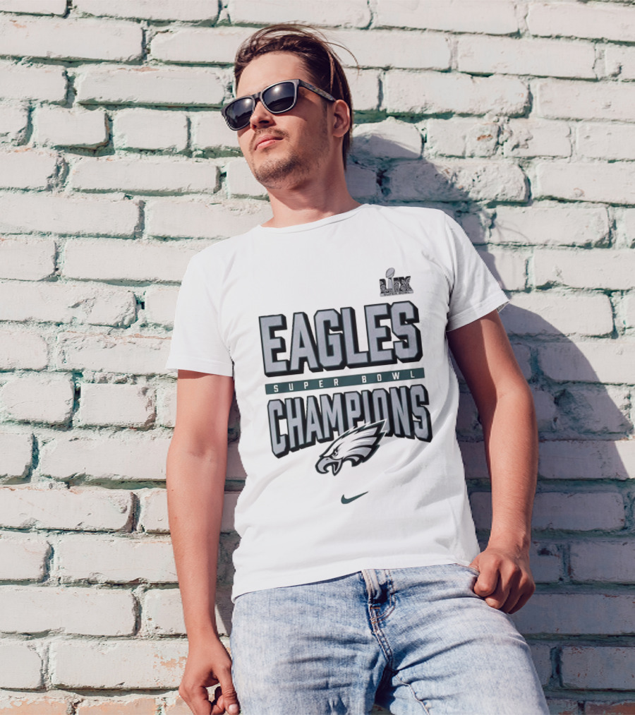 Philadelphia Eagles Super Bowl Champions LIX Nike Eagles Logo T-Shirt
