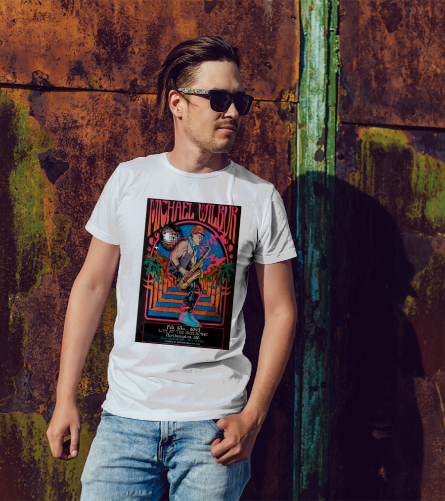 Michael Wilbur Live At The Iron Horse Northampton MA February 15 2025 Retro Disco Vibe T-Shirt