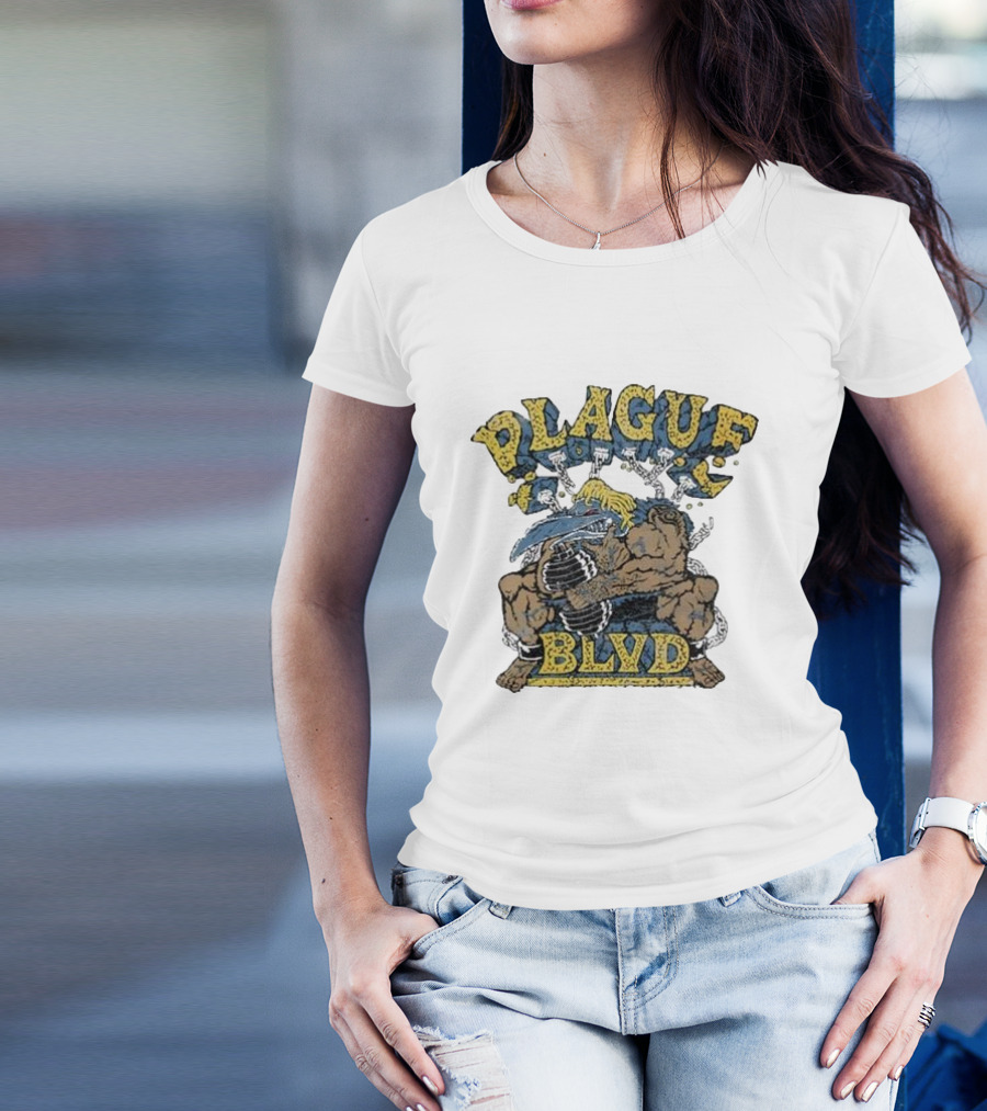 Plague Blvd Gym Boss Bodybuilder With Dumbbells T-Shirt