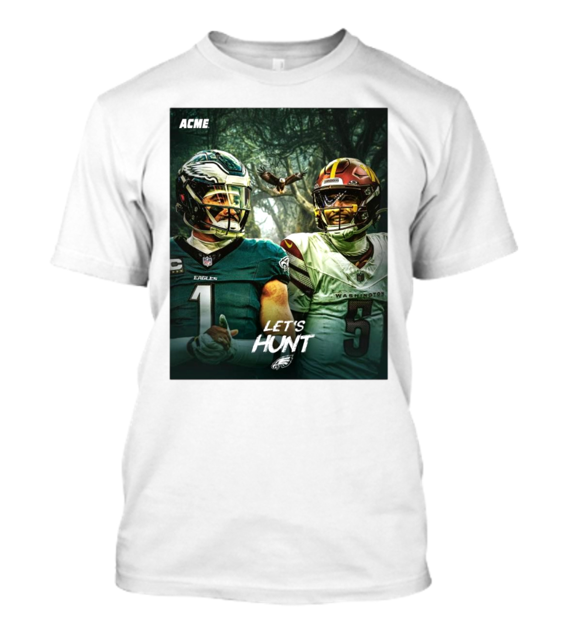 ACME Philadelphia Eagles Vs Washington Commanders Let’s Hunt Championship Showdown T-Shirt