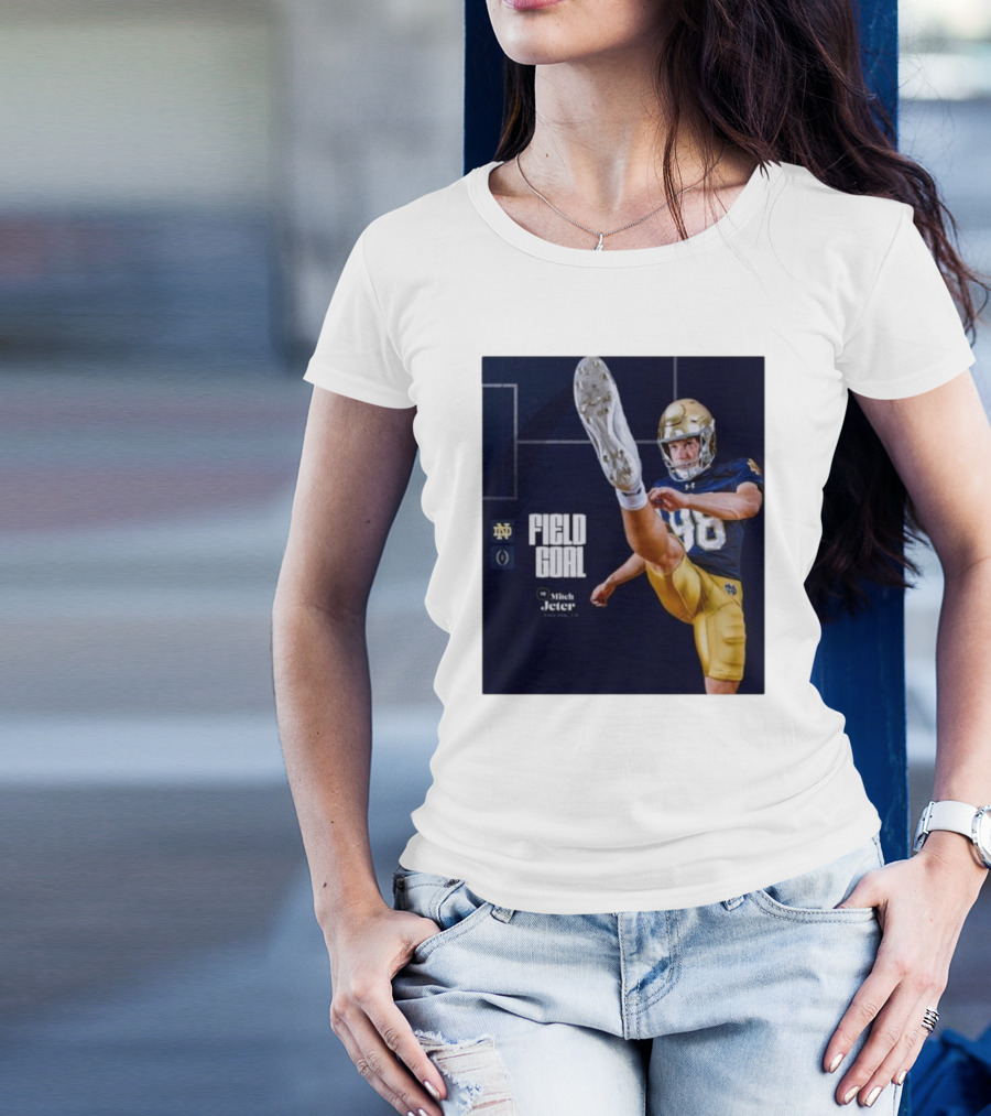 Notre Dame Fighting Irish Mitch Jeter Number 98 Field Goal T-Shirt