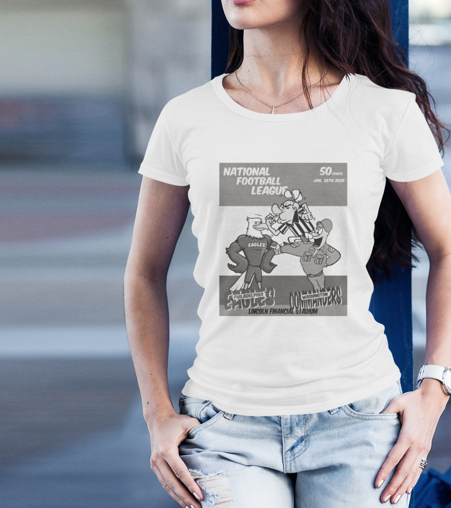 National Football League Philadelphia Eagles Vs Washington Commanders Lincoln Financial Stadium Jan 26th 2025 50 Cents T-Shirt