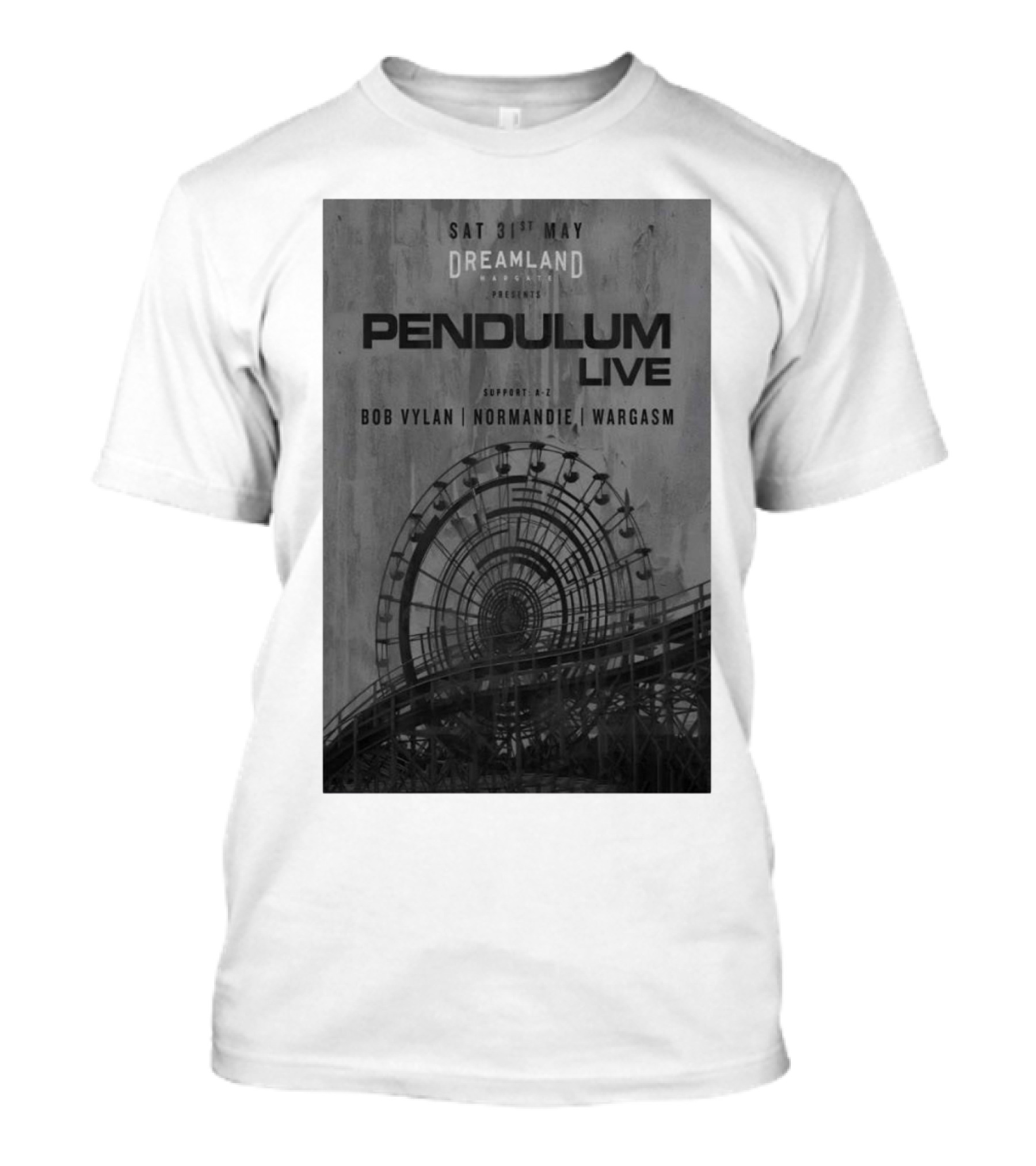 Pendulum Live Dreamland Margate Sat 31st May Bob Vylan Normandie Wargasm T-Shirt