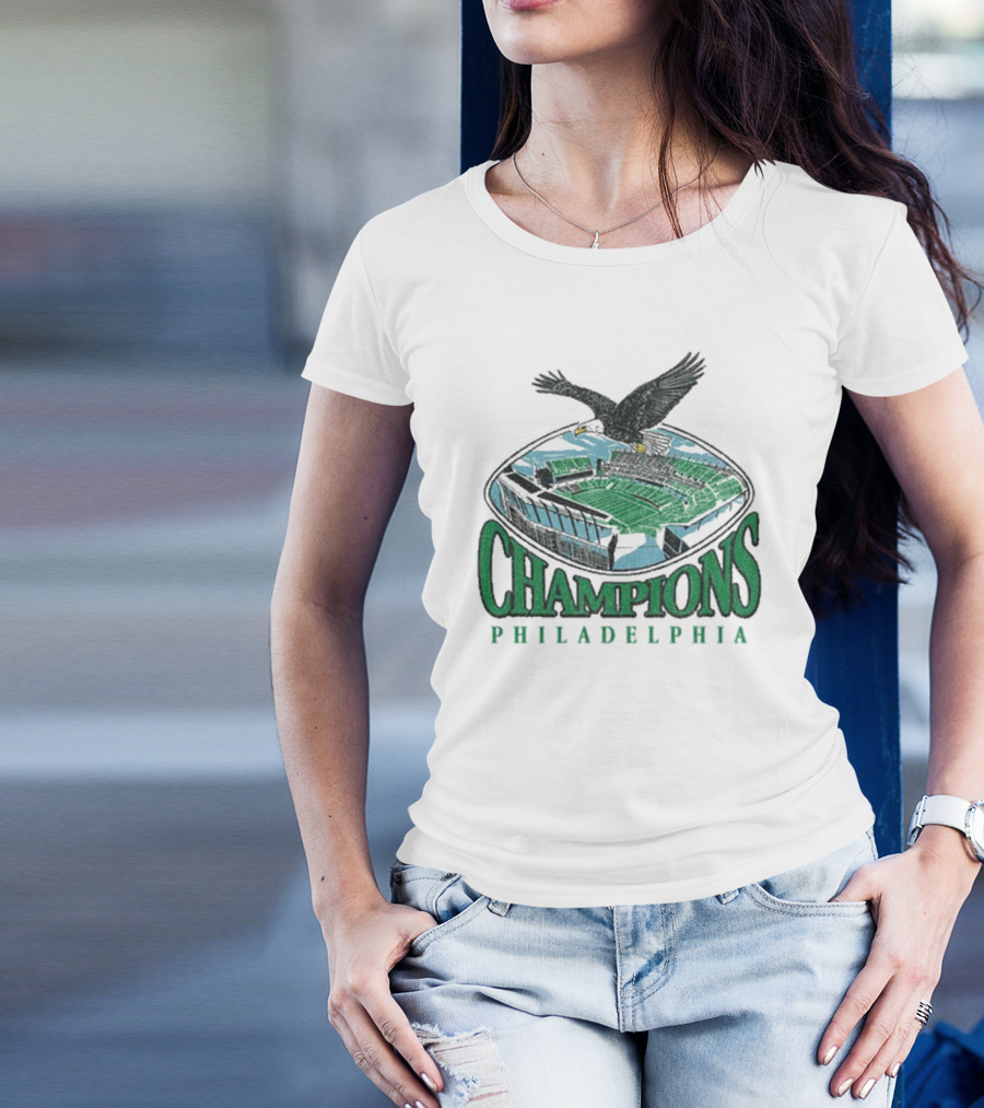 Philadelphia Eagles Stadium Champions Vintage Win Over Kansas City Chiefs T-Shirt