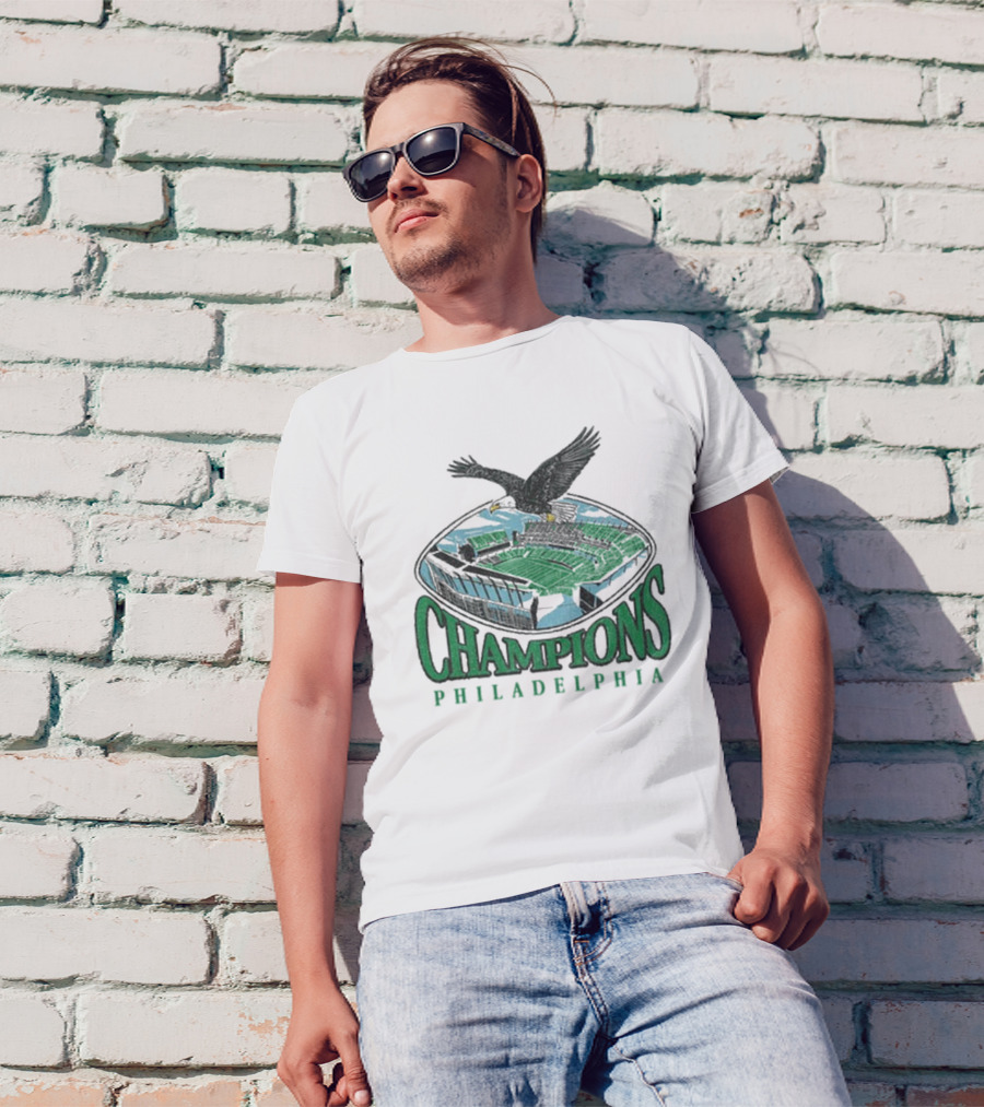 Philadelphia Eagles Stadium Champions Vintage Win Over Kansas City Chiefs T-Shirt