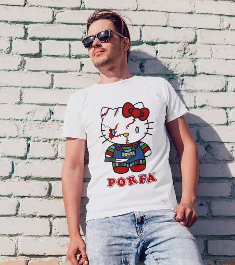 Porfa Hello Kitty Zombie Halloween T-Shirt