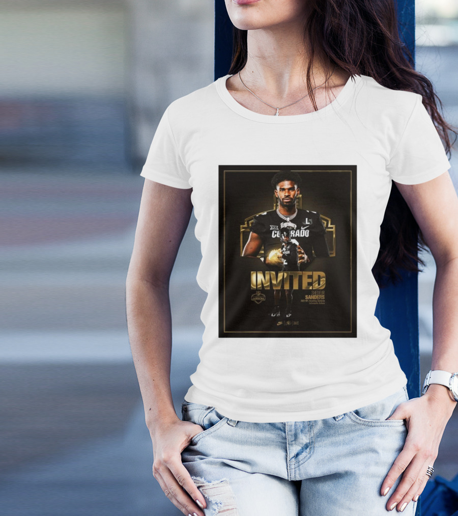 Invited Shedeur Sanders Colorado Buffaloes 2025 NFL Scouting Combine Indiana T-Shirt