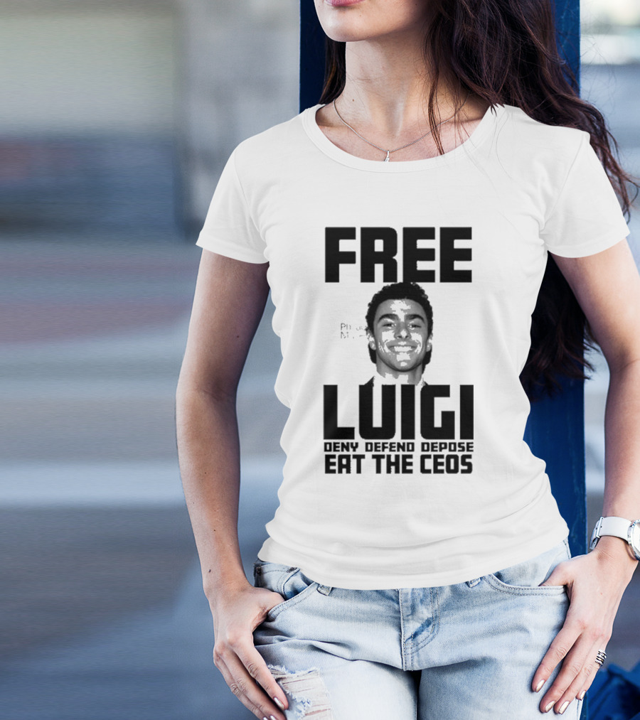 Portland USA Free Luigi Deny Defend Depose Eat The Ceos T-Shirt