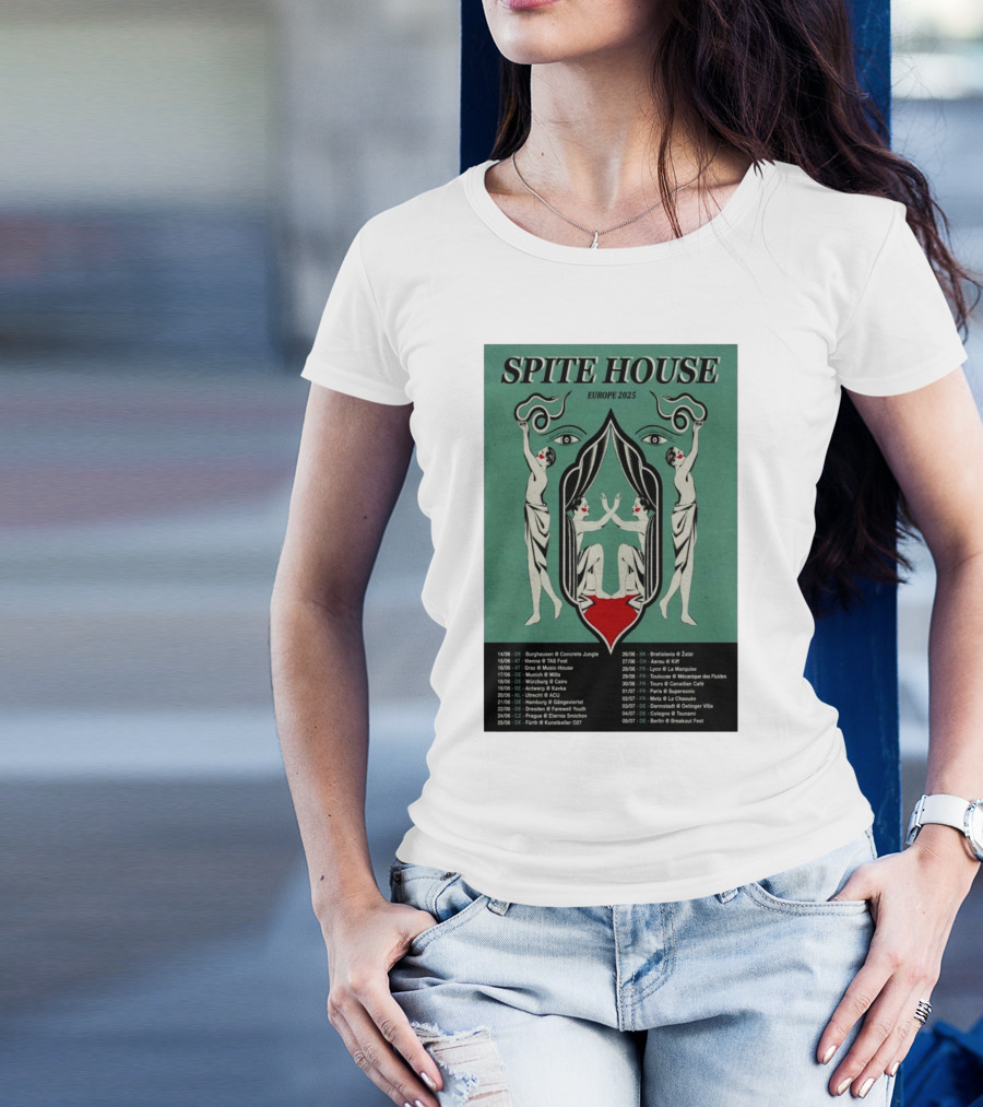 SPITE HOUSE Europe 2025 Tour Dates Burghausen Concrete Jungle Vienna TAS Fest Munich Feierwerk Wurzburg Cairo T-Shirt